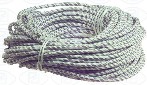 Cable alimentacin 4 hilos 0,75. algodn,blanco/gris, metros