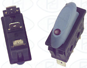 Interruptor unipolar 11x30 mm, balancn 1 t, cp, azul oval       