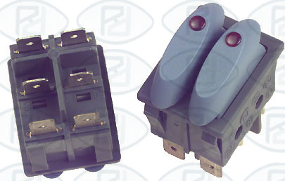 Interruptor unipolar 22x30 mm, balancn 2 t,s cp, azul oval      