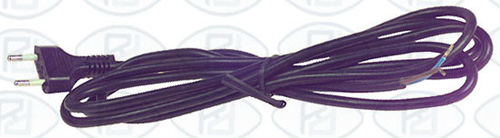 Cable alimentacin 2 hilos 2500 mm. ter.4 mm. negro, secador